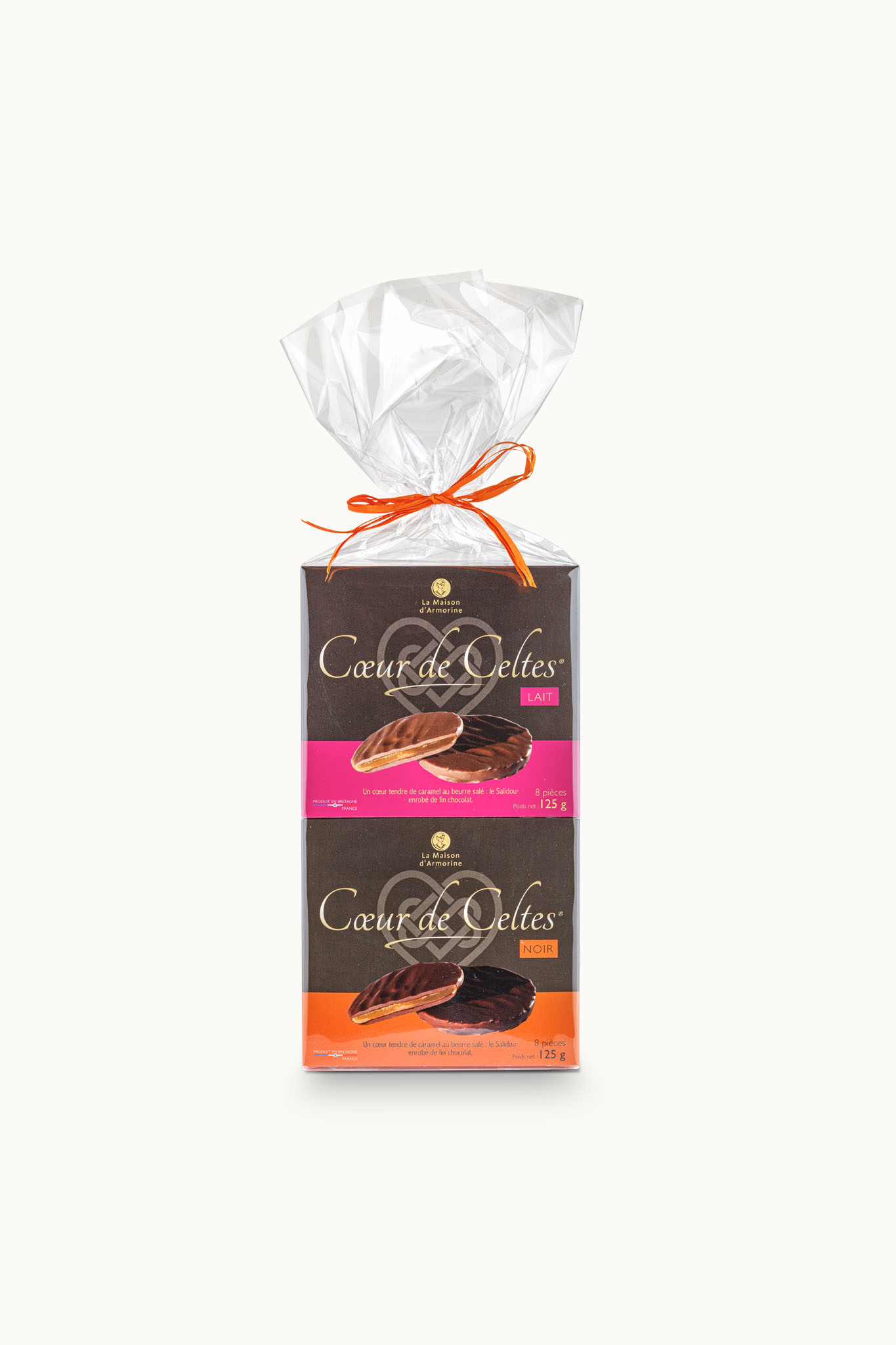 Duo de Coeur de Celtes noir et lait